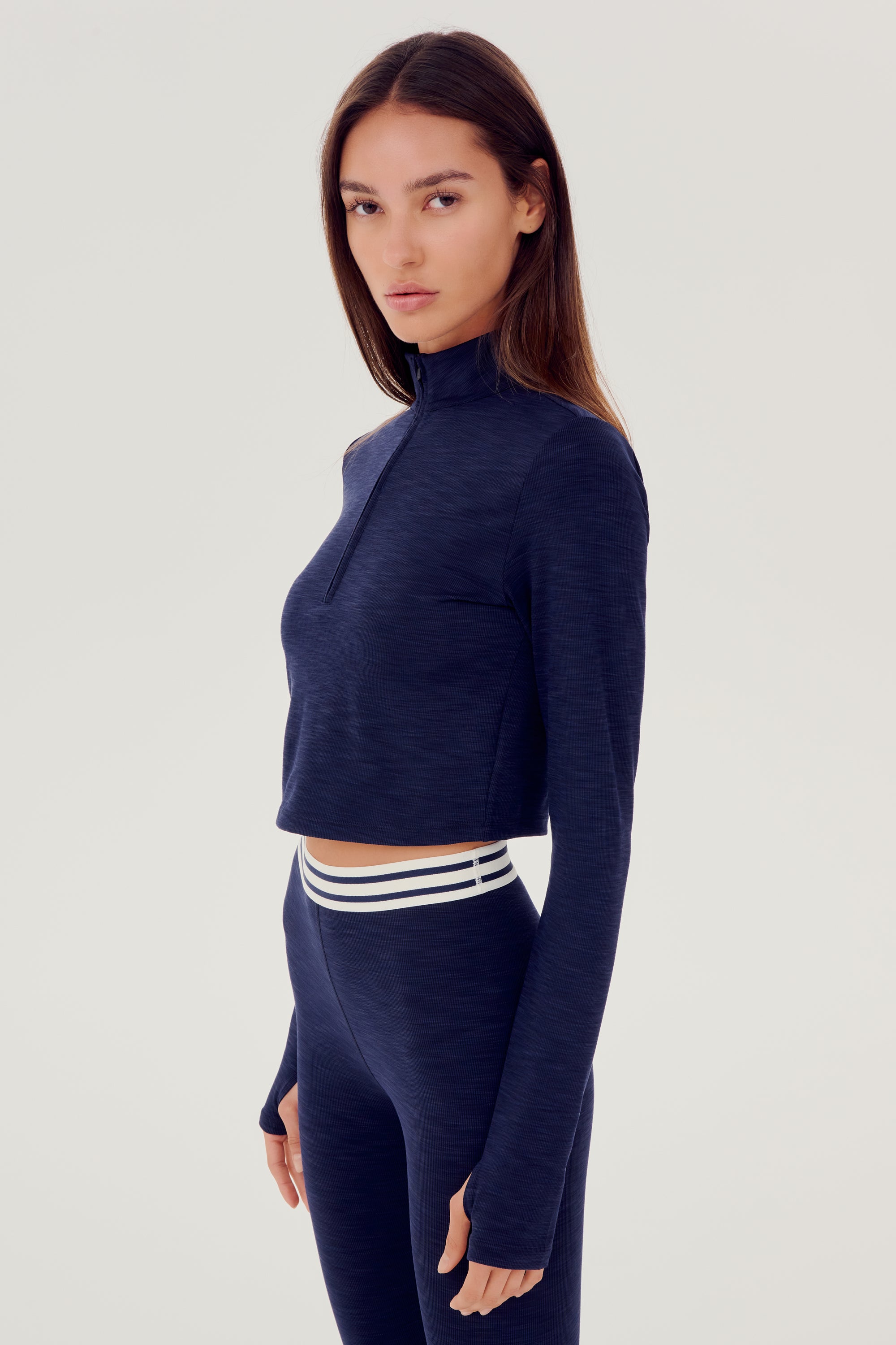 Stevie Active Rib Half Zip | Cosmopolitan Shop