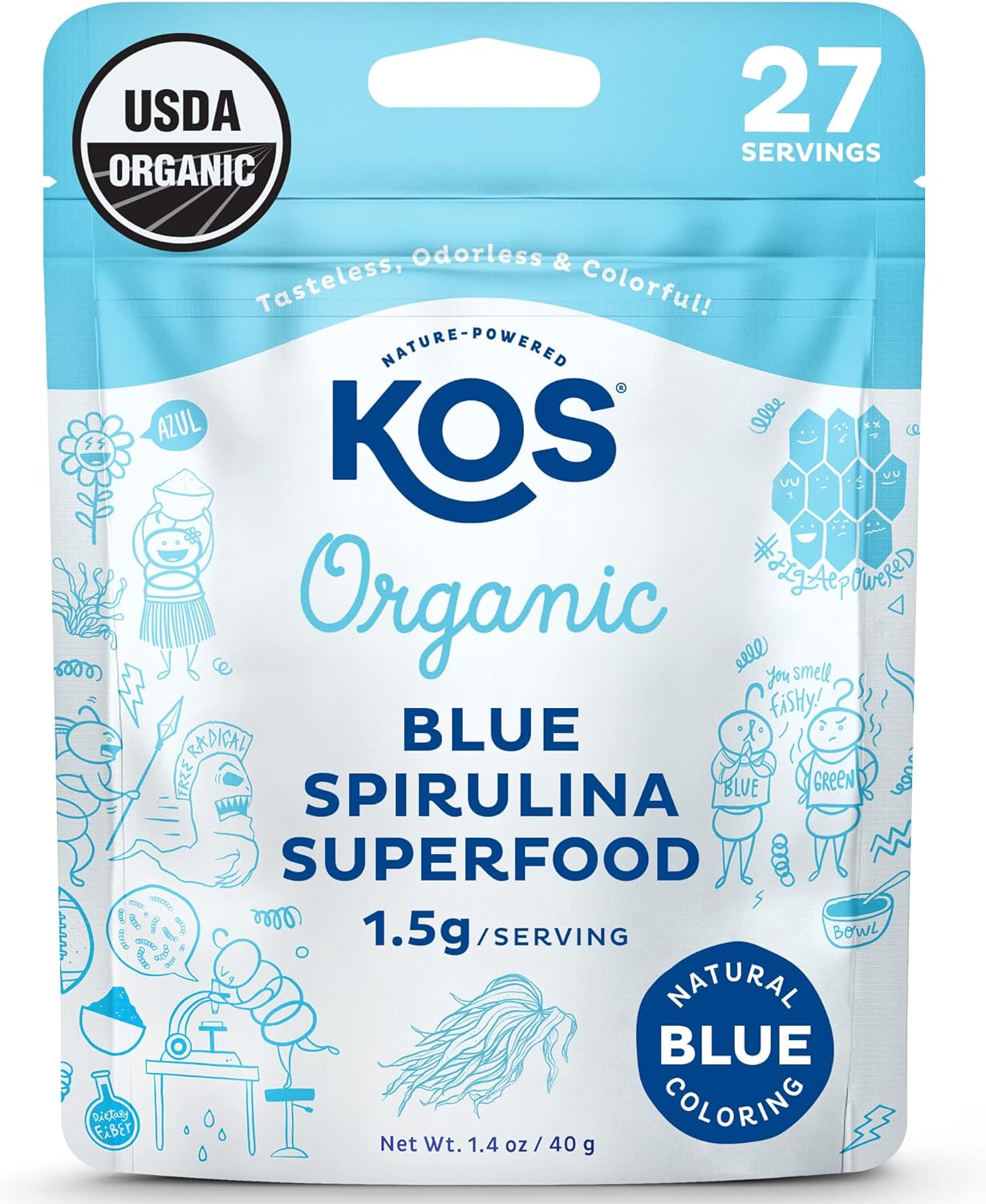 Kos Organic Blue Spirulina Powder Cosmopolitan Shop