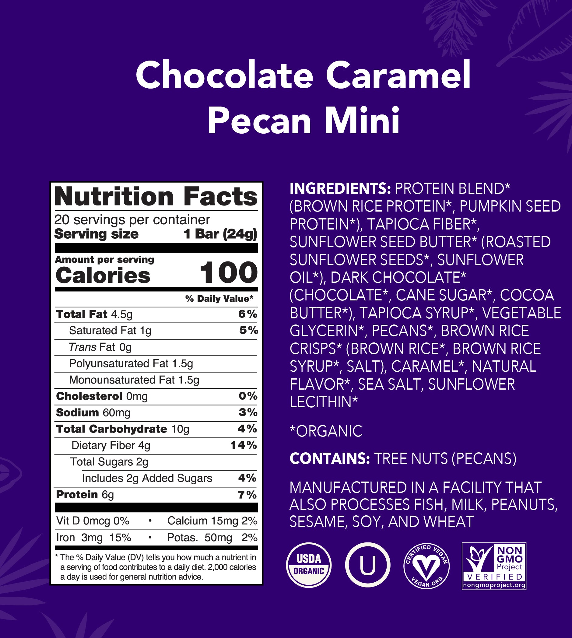 Mini Bars - Chocolate Caramel Pecan | Cosmopolitan Shop