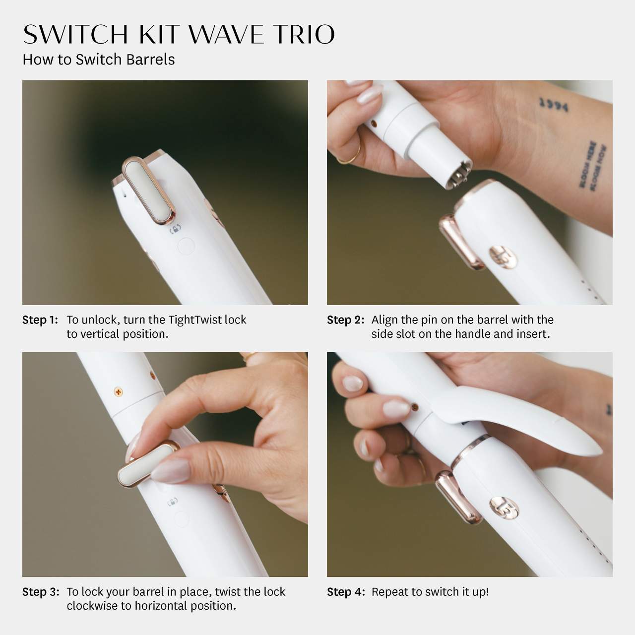 T3 Twirl Trio offers Interchangeable Custom Blend Ceramic Three Barrel