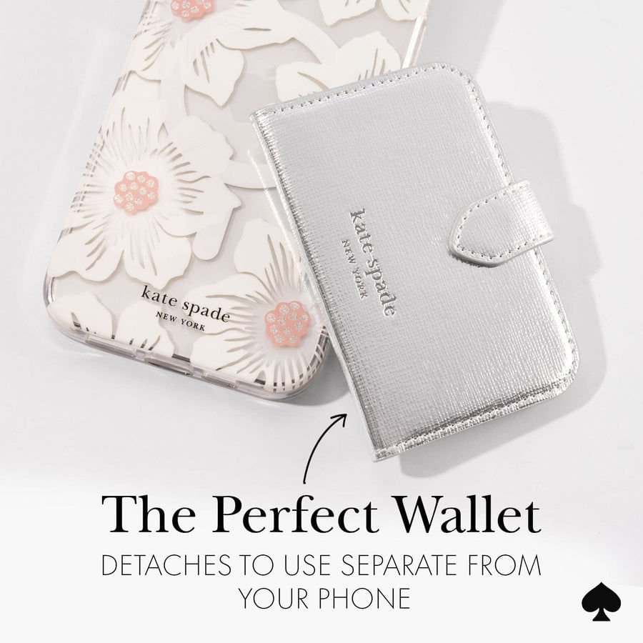 Kate Spade New York Metallic Silver Morgan MagSafe Wallet