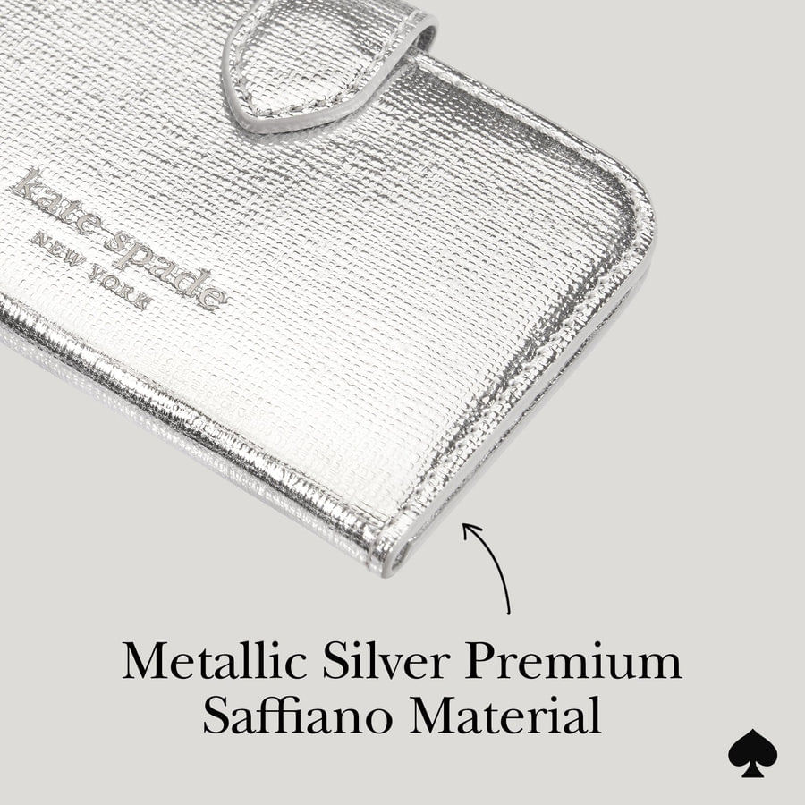 Kate Spade New York Metallic Silver Morgan MagSafe Wallet