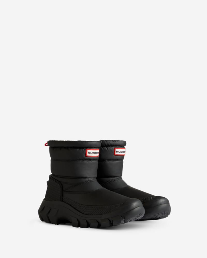★HUNTER★ WOMEN Intrepid Reflective Camo Short Snow Boots P Hunter Women's S Intrepid Short Snow Boot Black M