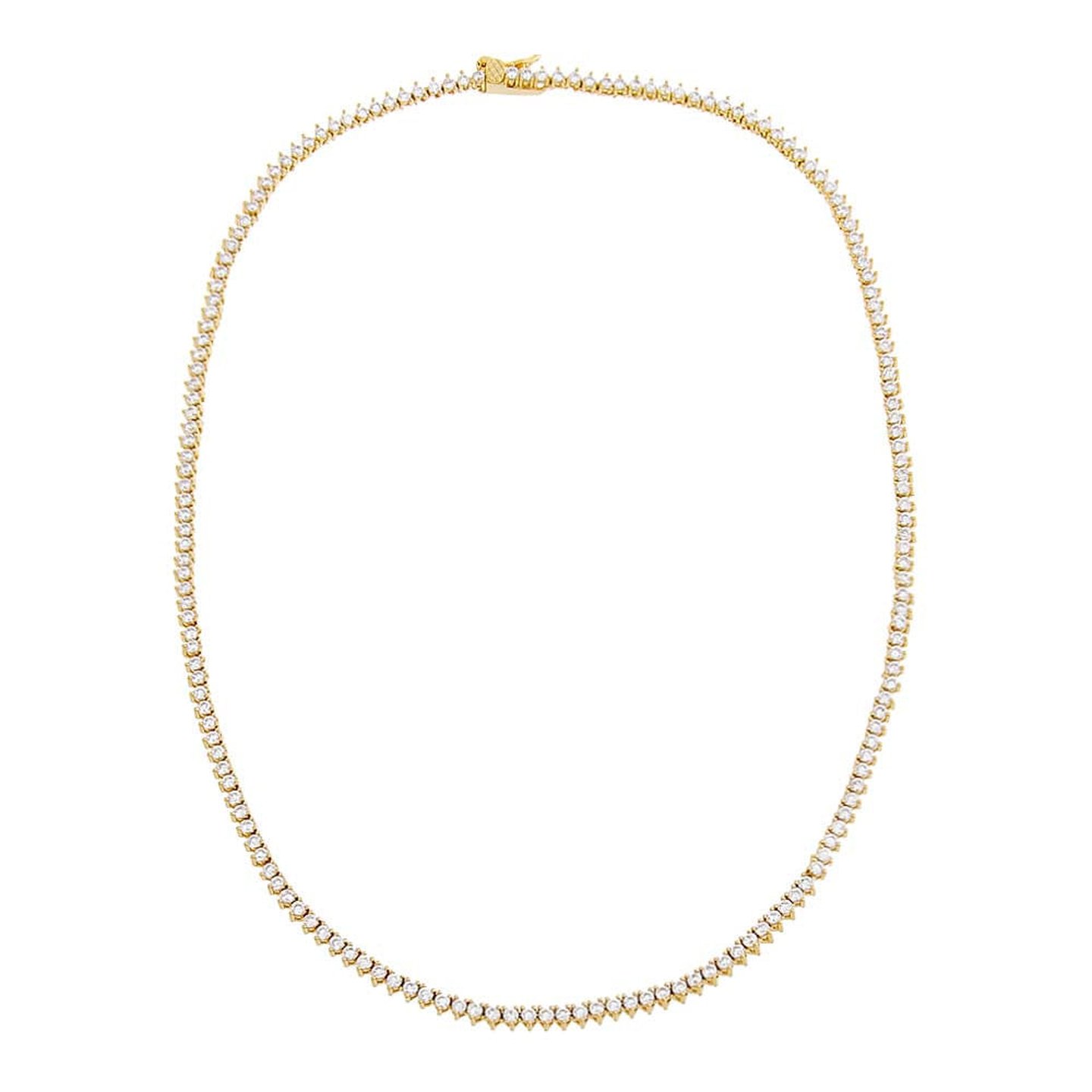 Thin Three Prong Tennis Necklace | Cosmopolitan Shop