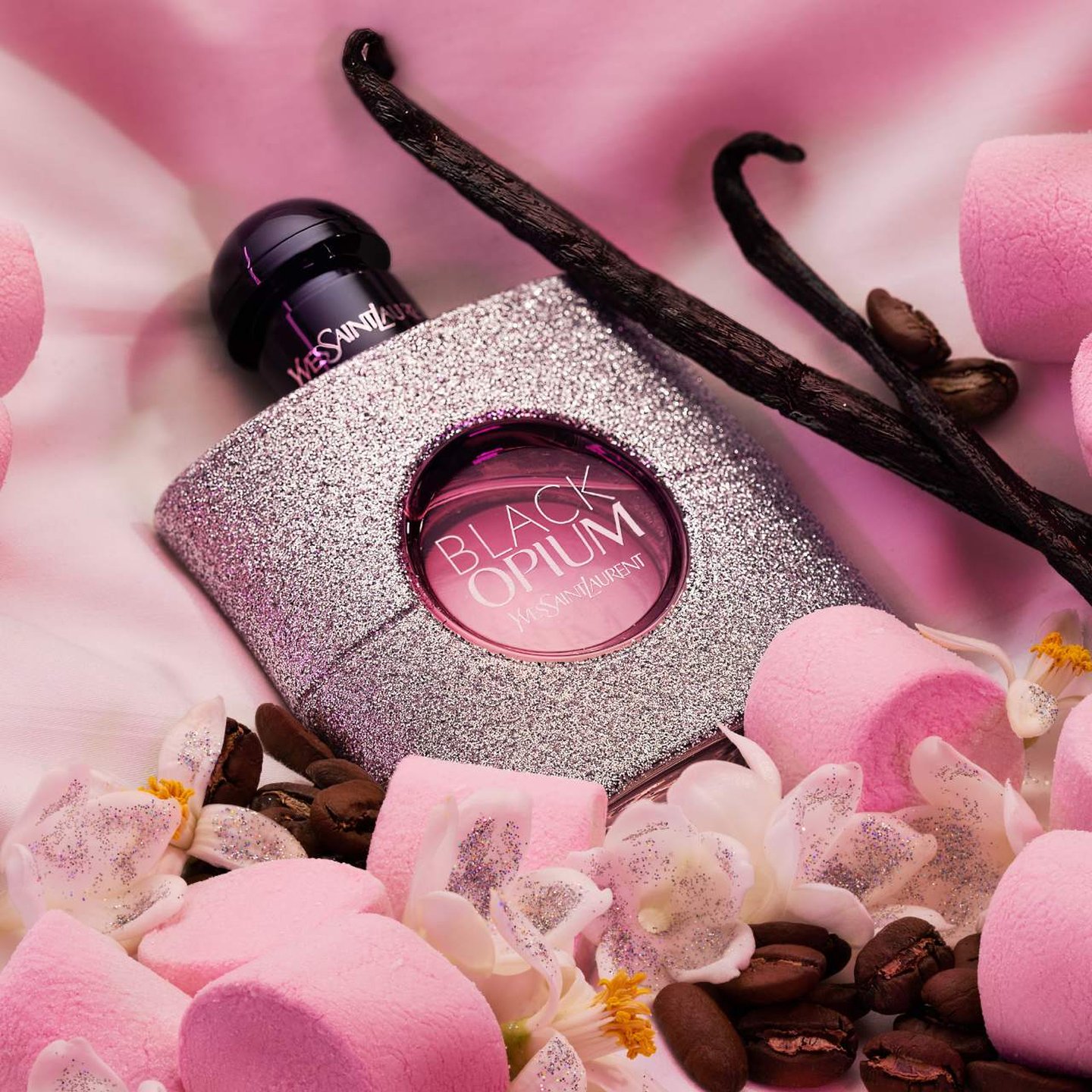 Black Opium Eau De Parfum Glitter With Marshmallow & Coffee