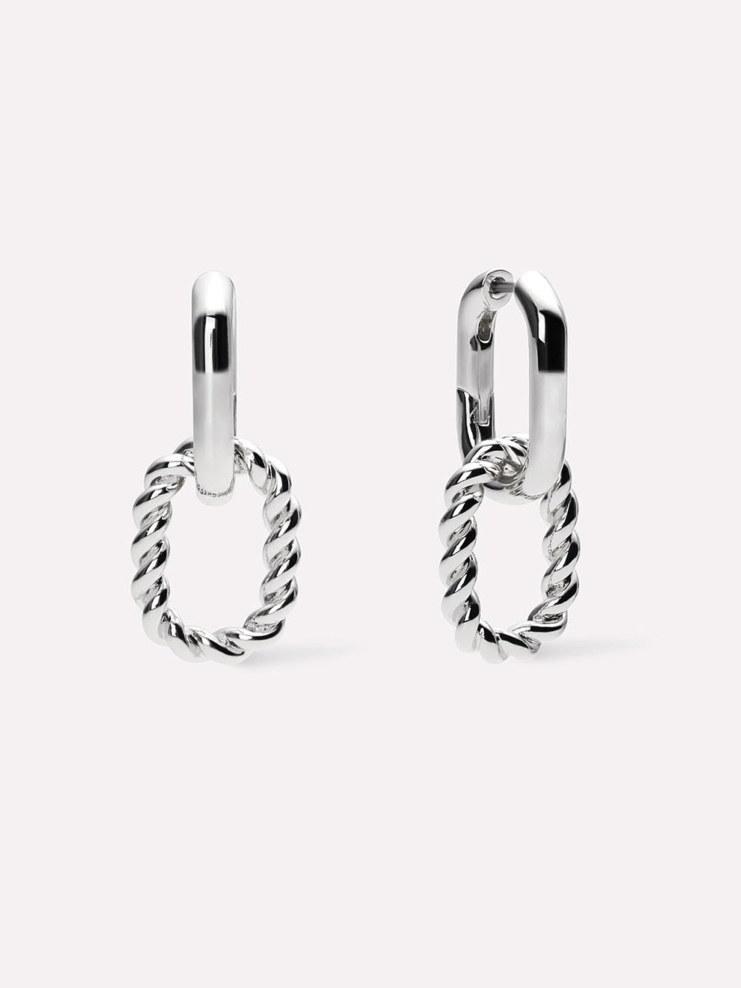 Double Hoop Earrings - Ash Silver | Cosmopolitan Shop