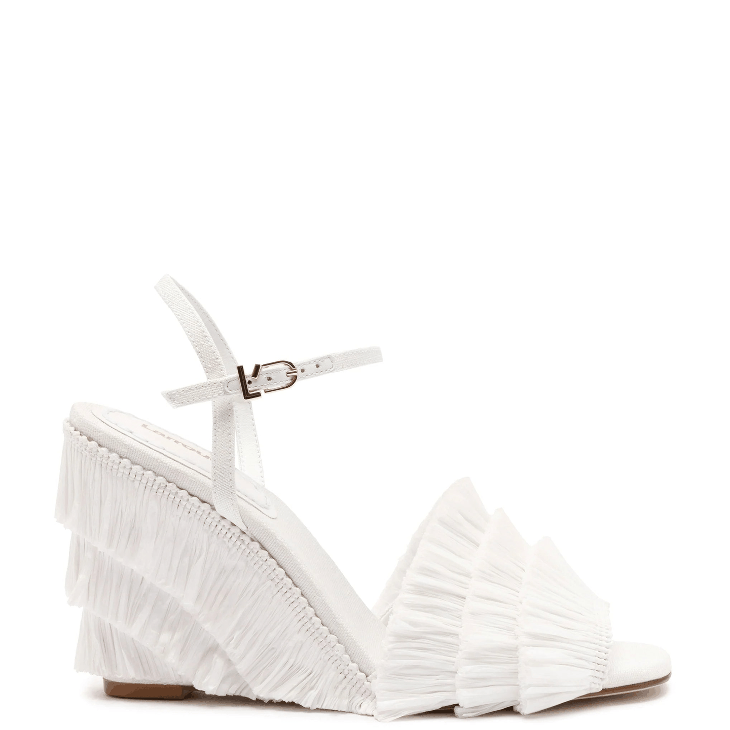 【Open Yy】 FRINGE WEDGE MULE 4色 Yves Fringe Wedge in White Raffia | Cosmopolitan Shop
