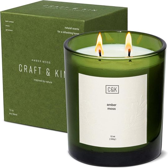 Craft & Kin<br>  <B>Green Collection Scented Candle - Amber Moss</B>